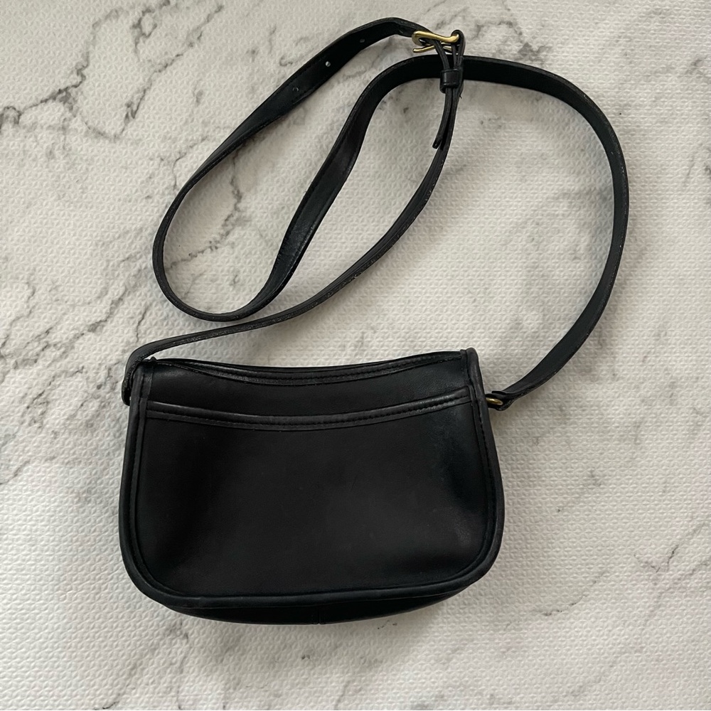 Vintage Coach Wendie black crossbody glove tanned leather bag #9031